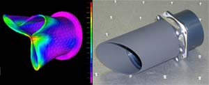 レンズ鏡筒の振動モード解析例 イメージ