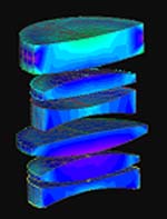 入射光の吸収による屈折率分布の発生シミュレーション イメージ